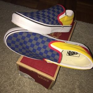 Vans Slip On OTW Rally Checkboard Skate Shoe-Multi